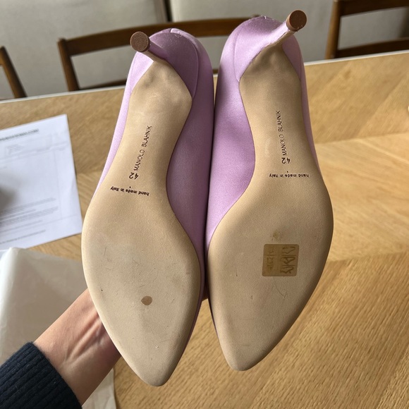 Manolo Blahnik Hangisi 70 purple, new - Picture 4 of 11